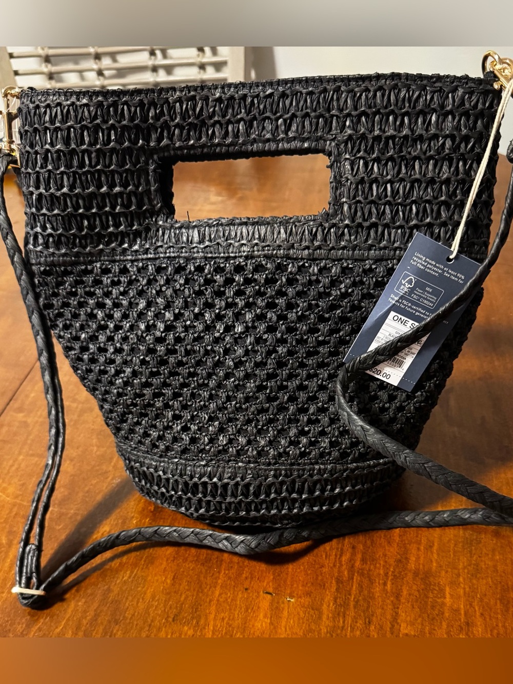Navy Straw Woven Tote Bag - Universal Thread